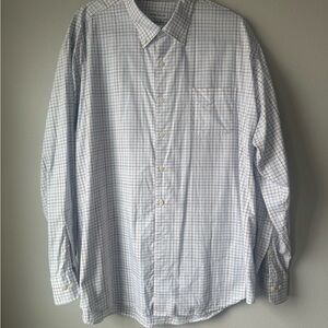 Peter Millar Men's Blue Checkered Shirt